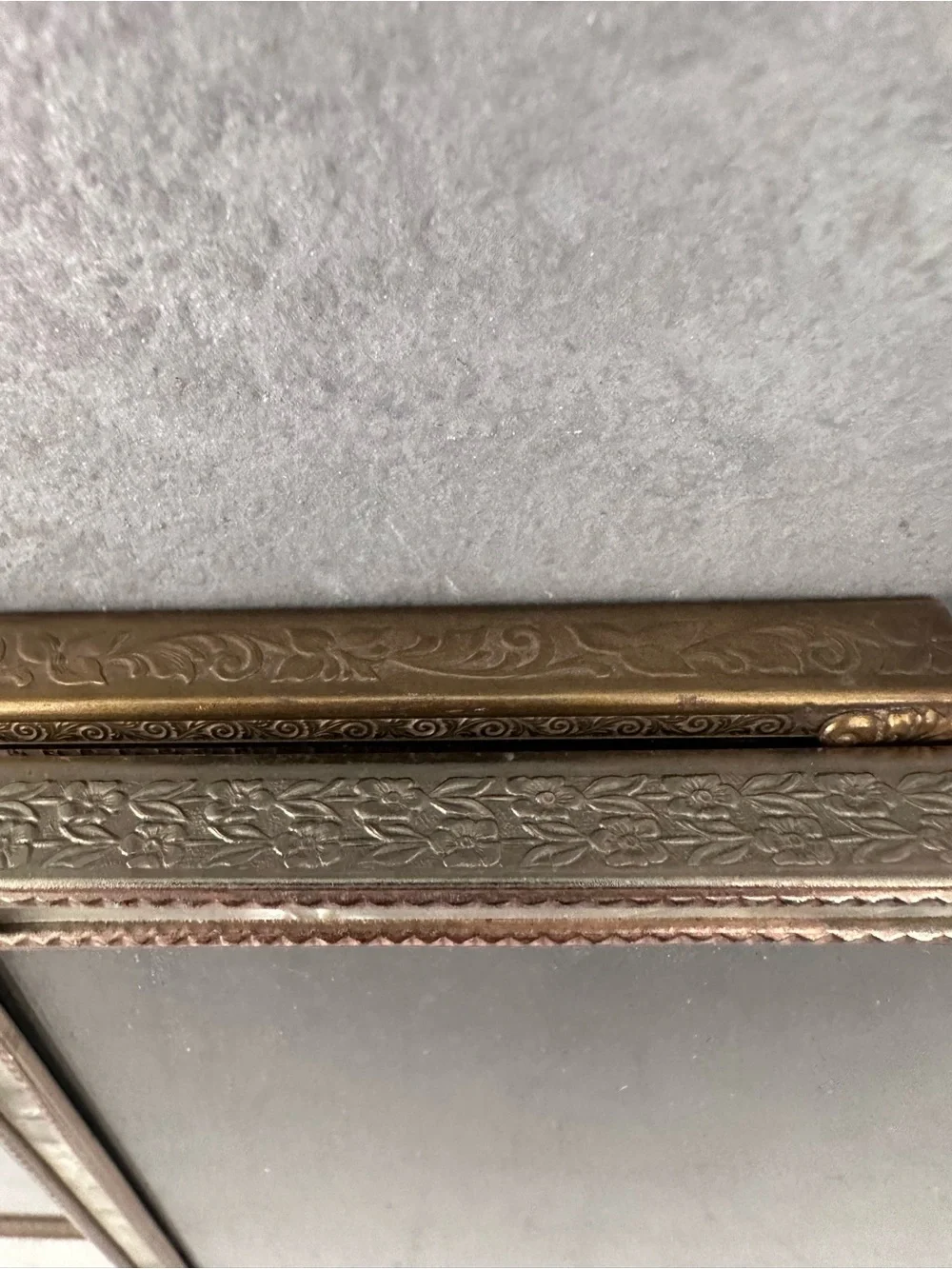 2 Vintage Neoclassical Embossed ORNATE  GOLD Picture Frame 8X10 MOTHER/PEARL